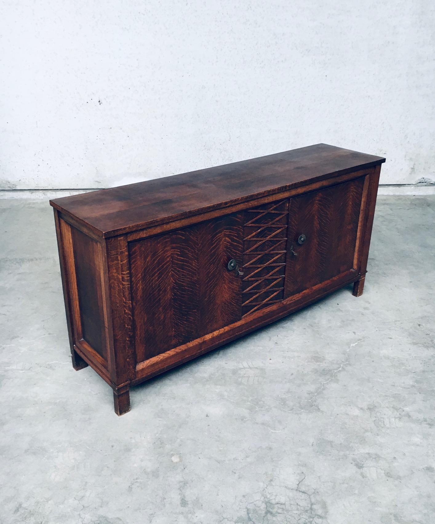 20th Century Arts & Crafts Mission Design Sideboard Credenza Buffet, France, 1900s