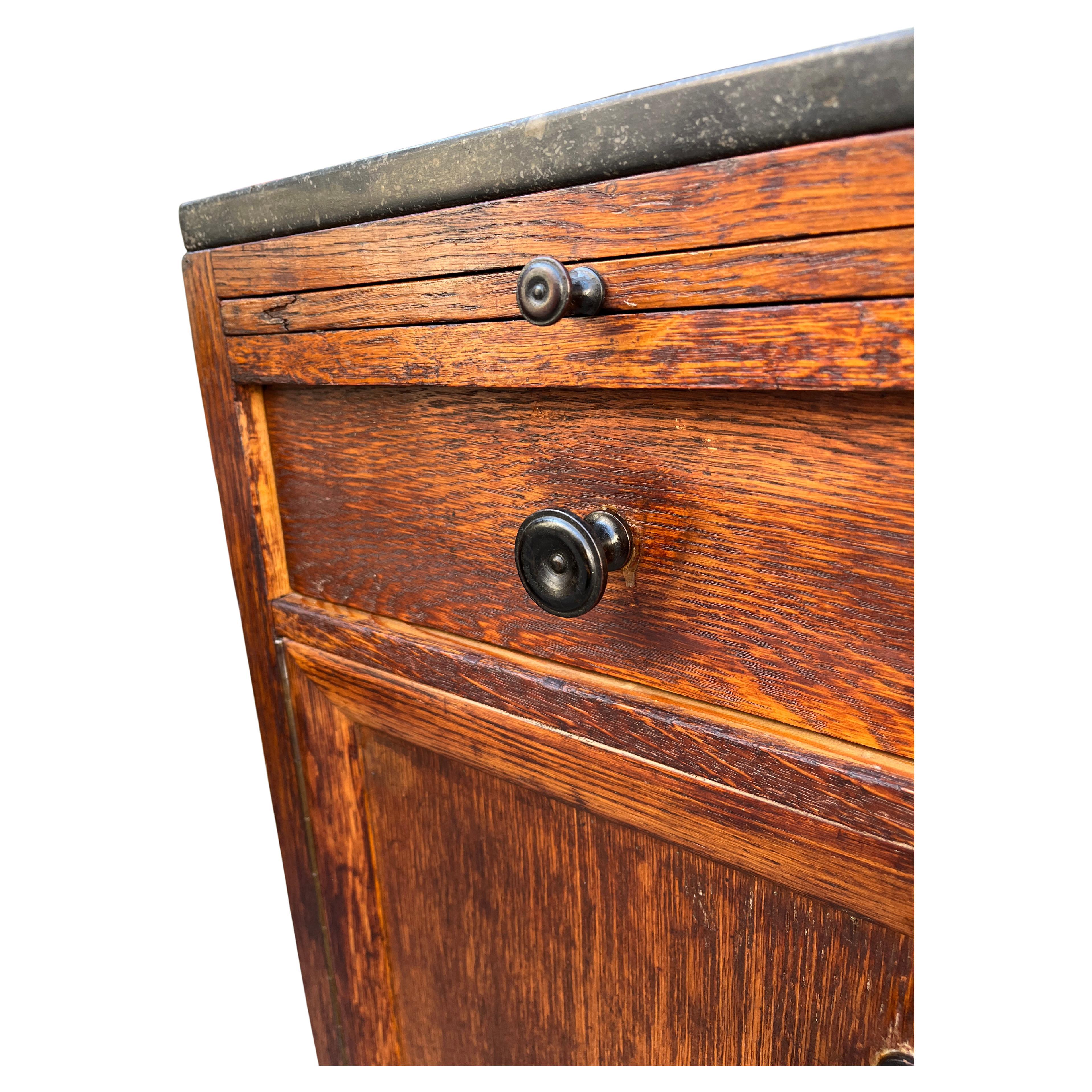 Arts & Crafts Mission Oak Antique Craftsman Bedside Tables For Sale 5