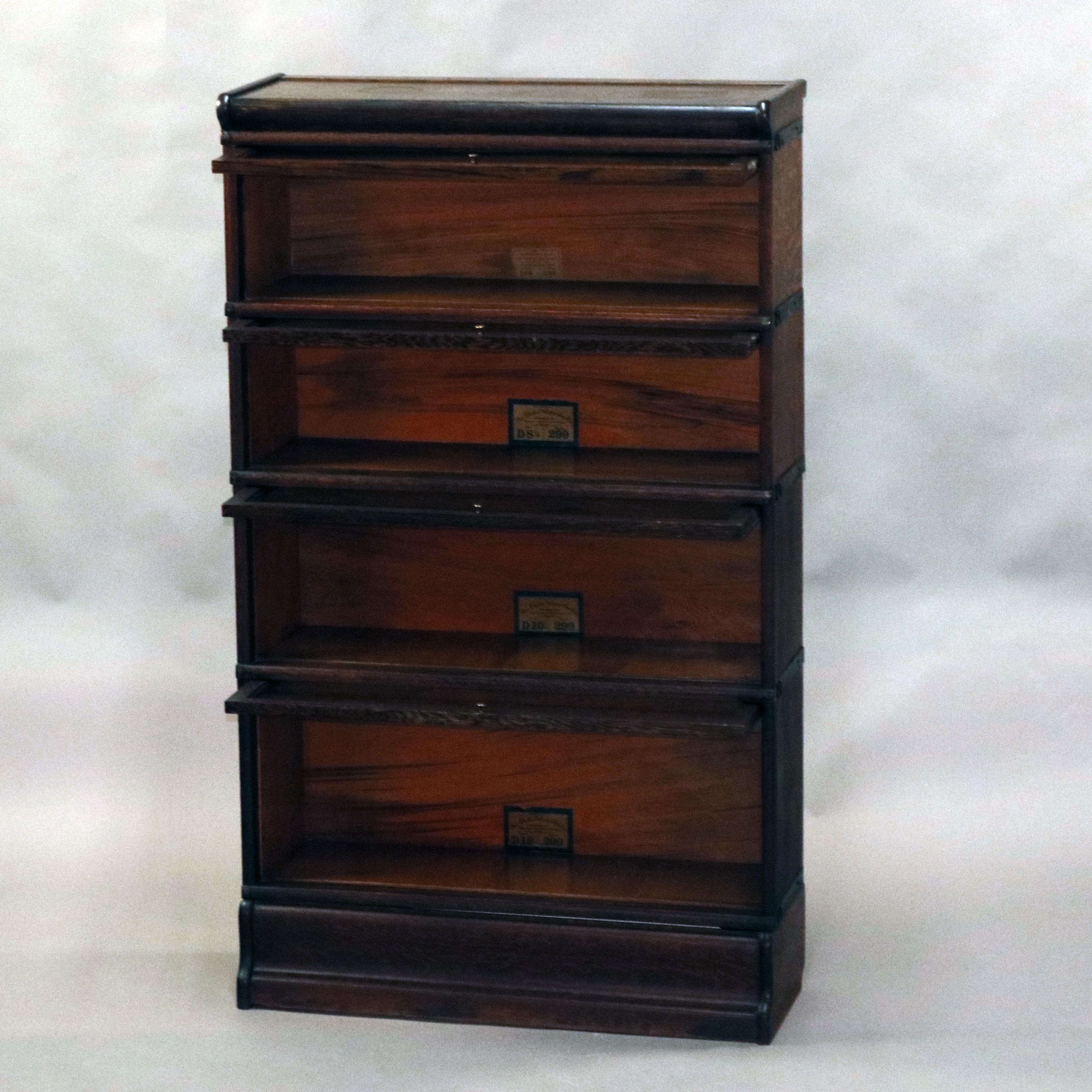 Arts & Crafts Mission Oak Barrister Bookcase by Globe-Wernicke, circa 1920 5