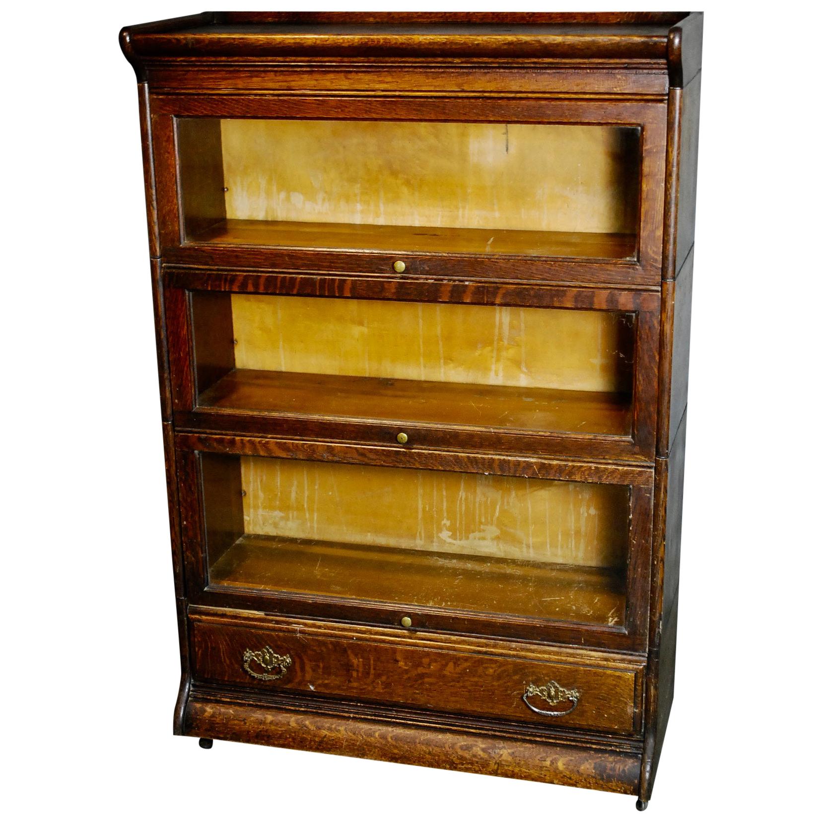  Arts & Crafts Mission Oak Barrister Bookcase, Grand Rapids Co,  1910