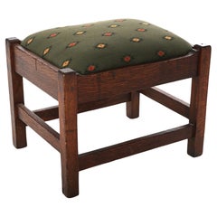 Arts & Crafts Mission Oak Foot Stool Circa 1910