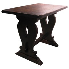 Antique Arts & Crafts Mission Oak Footed Side Table Bench