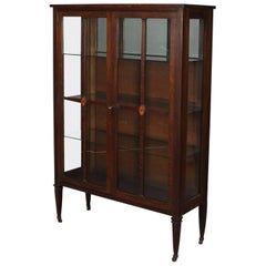 Arts & Crafts Mission Oak Lifetime Furniture Co. Inlay and Banded Cabinet