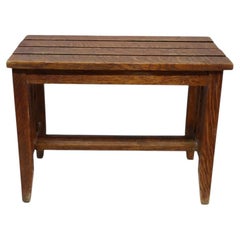 Arts & Crafts Mission Oak Slat Bench C1920
