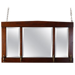 Arts & Crafts Mission Oak Stickley School Triptych Wall Mirror, circa 1910