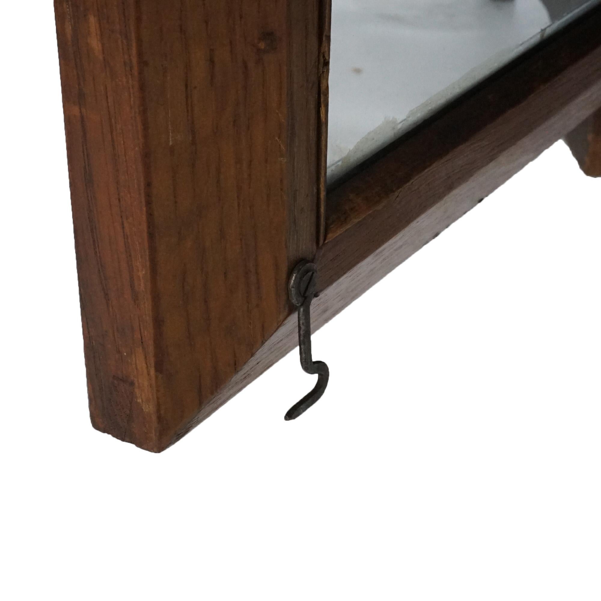 Mission Arts & Crafts Oak Libreria a due ante con chiusura a chiave, ripiani regolabili, C1910 in vendita 5