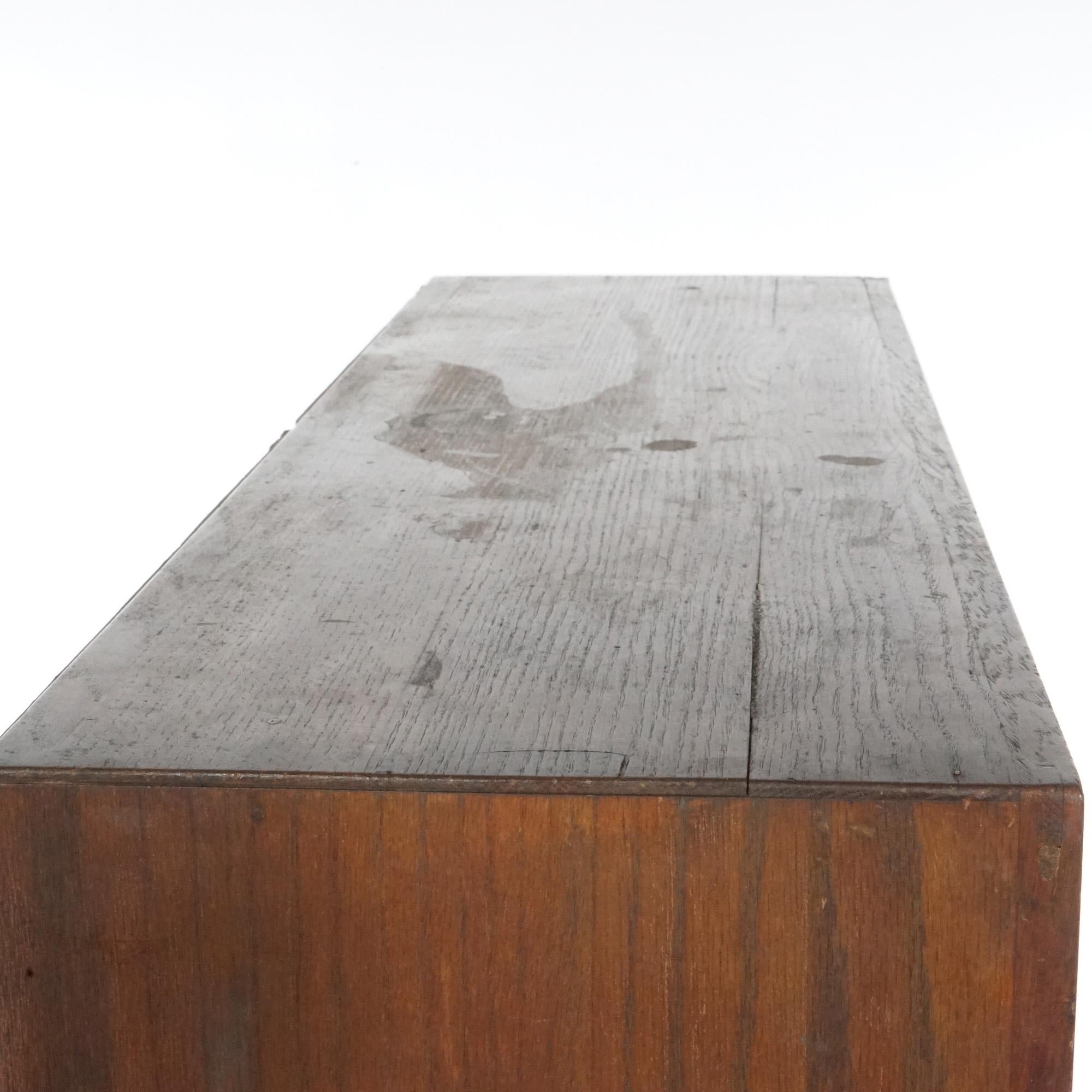 Mission Arts & Crafts Oak Libreria a due ante con chiusura a chiave, ripiani regolabili, C1910 in vendita 14