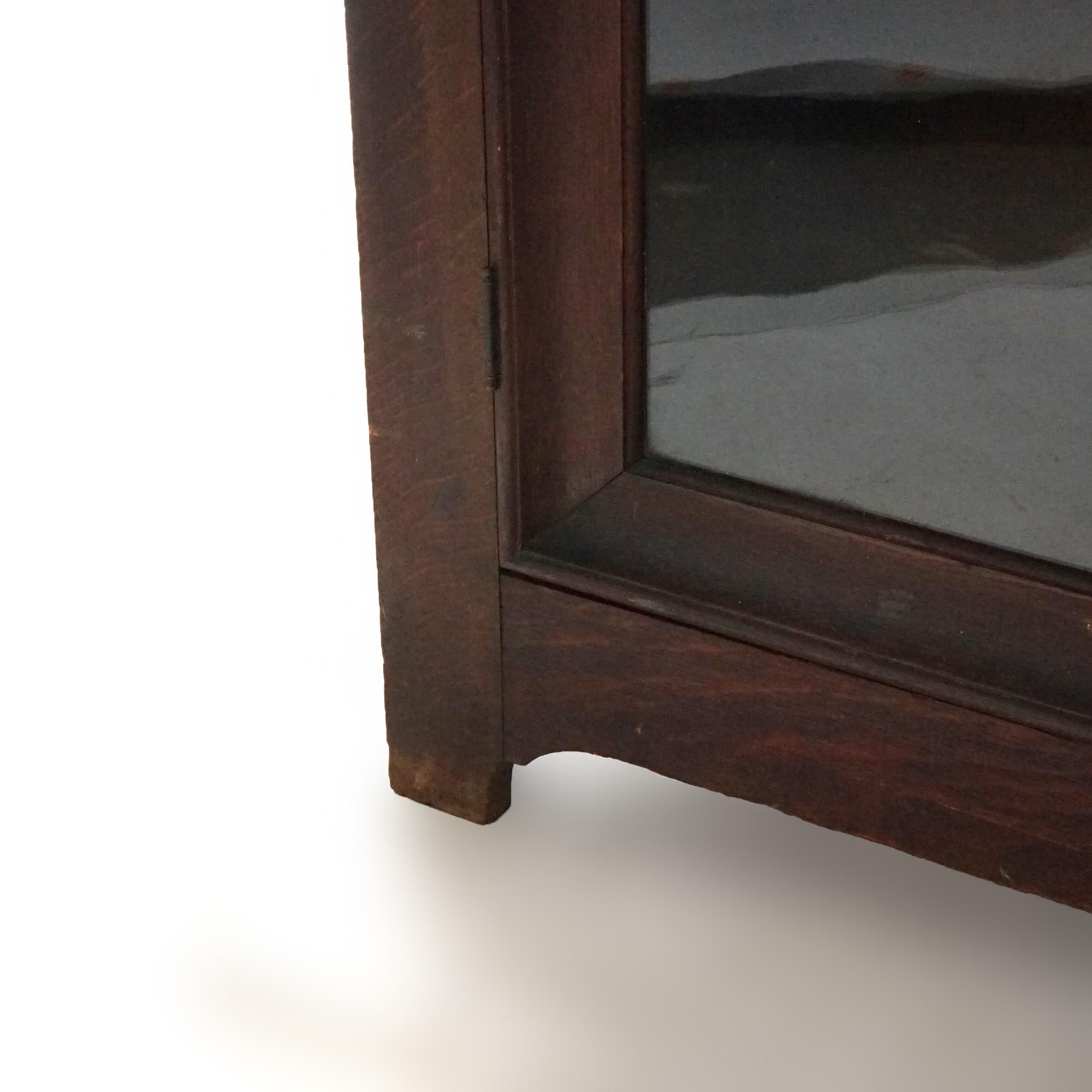 Mission Arts & Crafts Oak Libreria a due ante con chiusura a chiave, ripiani regolabili, C1910 in vendita 2