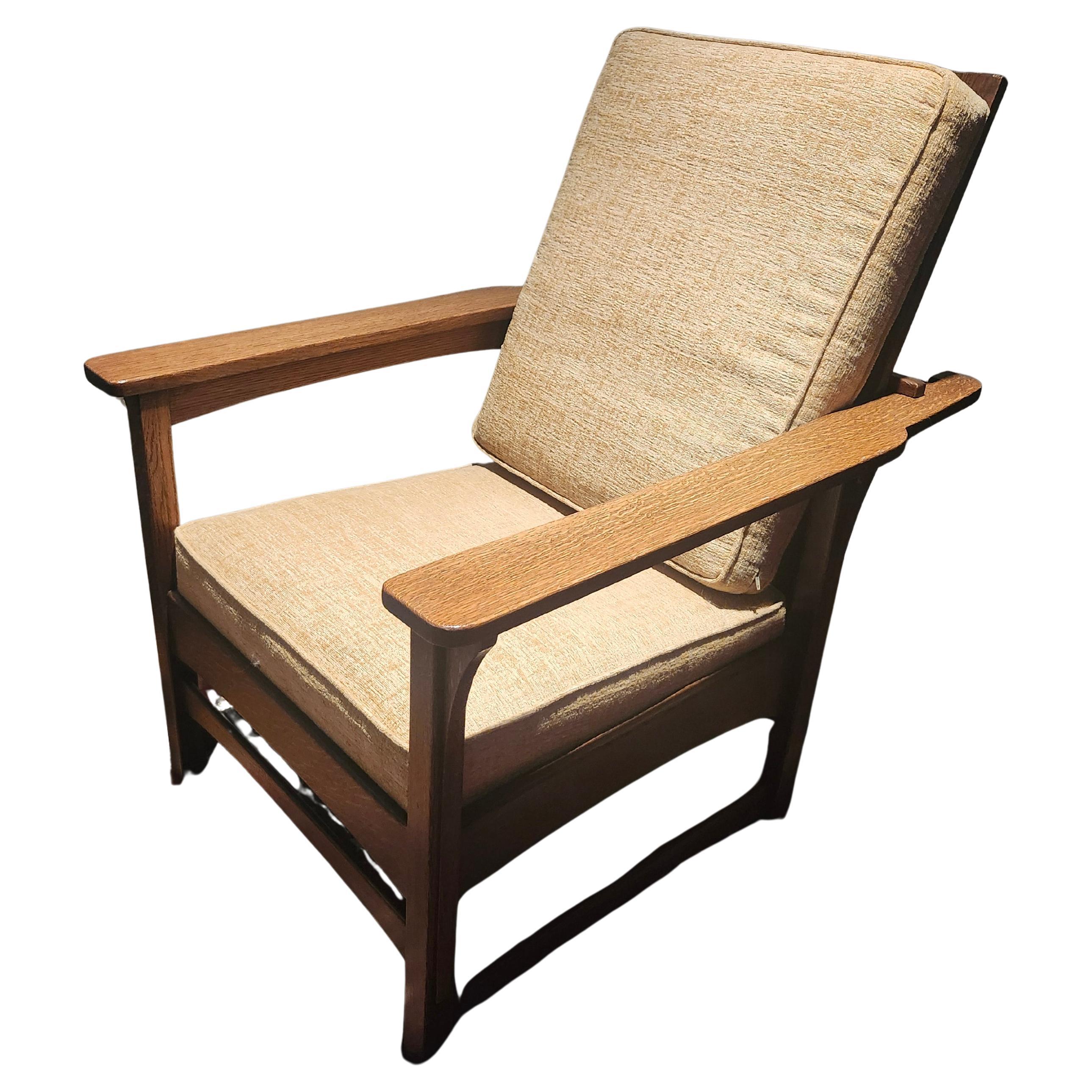 Mission Arts & Crafts Stickley Brothers Morris Chair C1910 in vendita 6