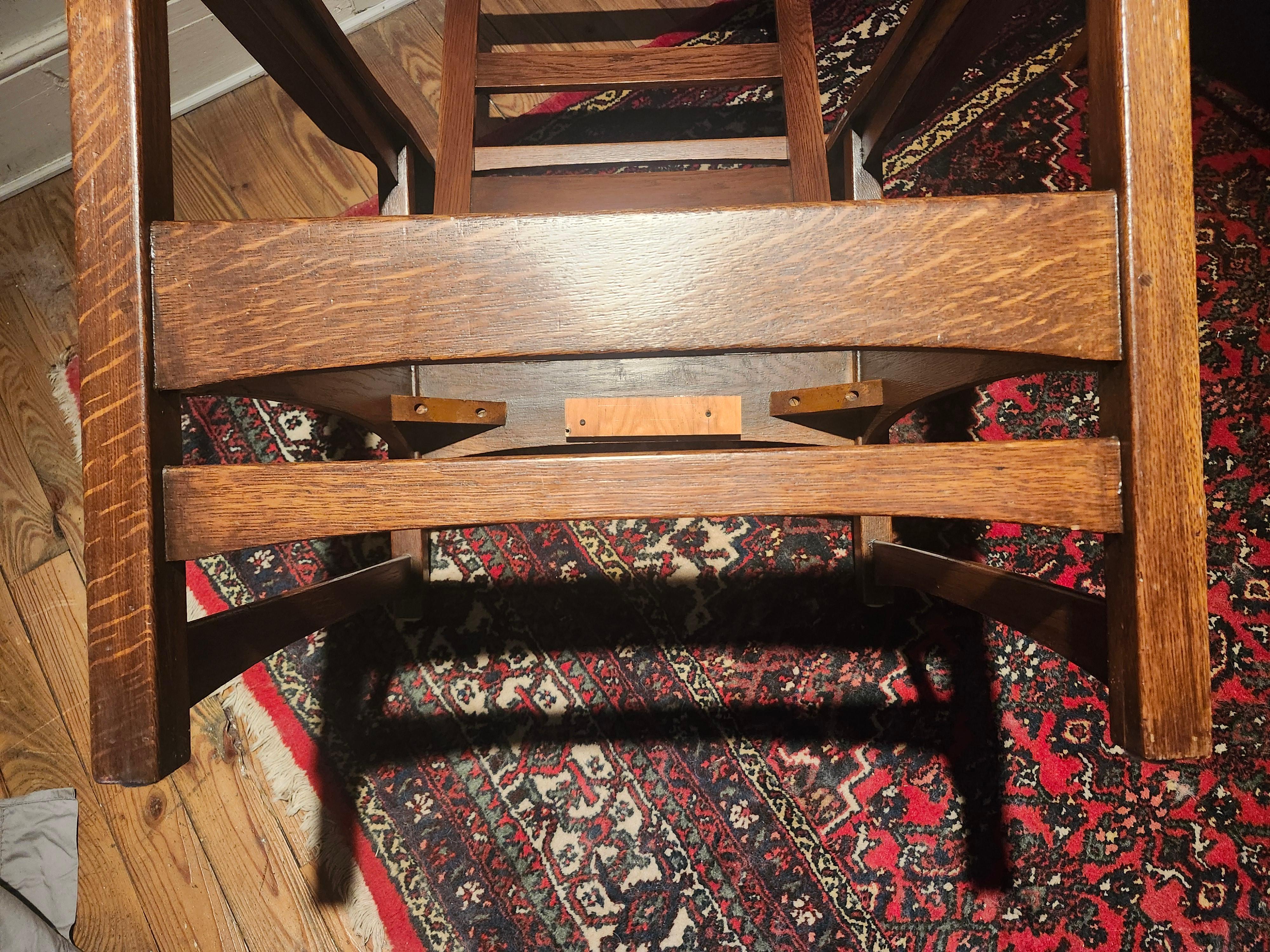 Mission Arts & Crafts Stickley Brothers Morris Chair C1910 in vendita 8