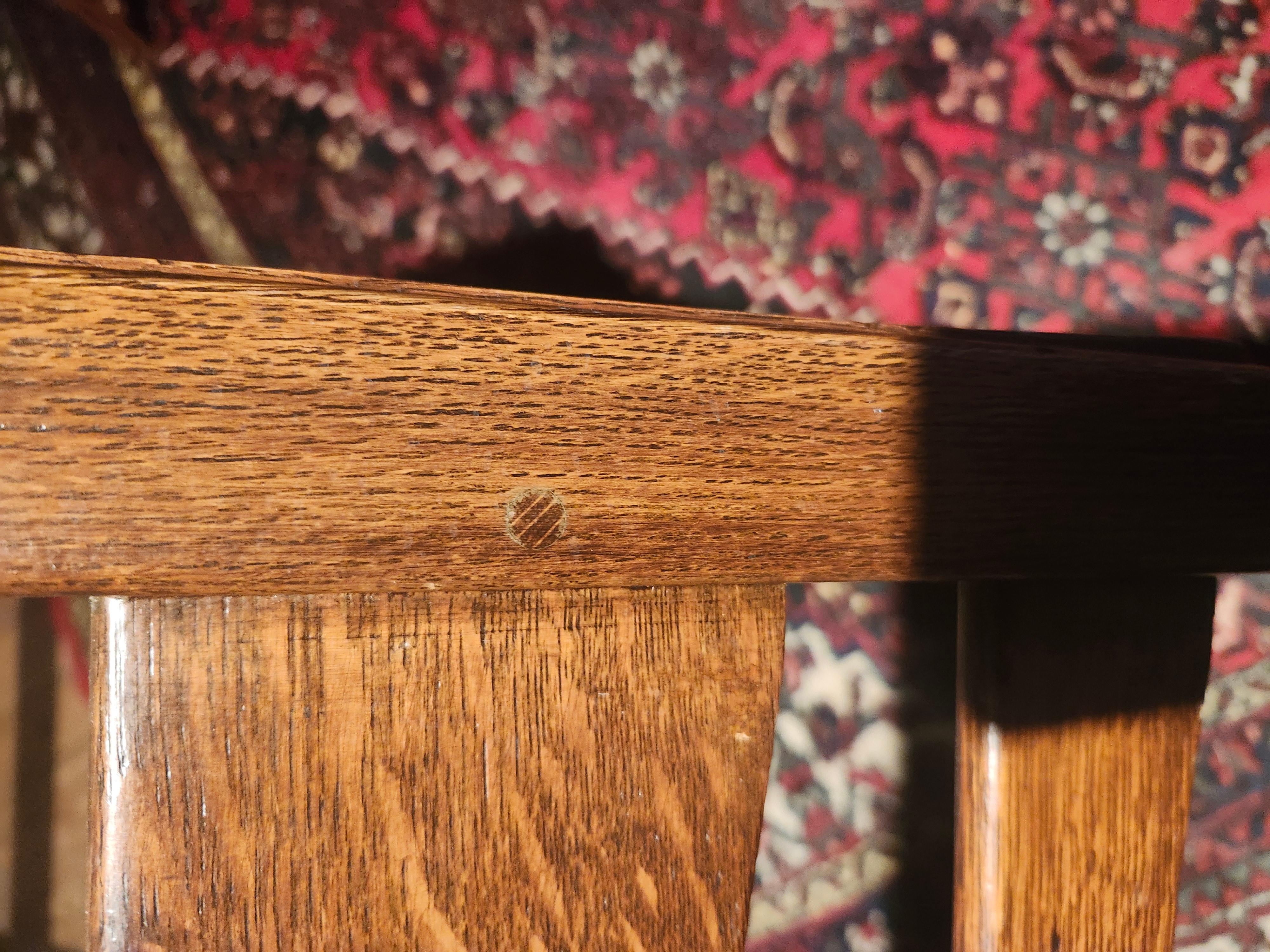 Mission Arts & Crafts Stickley Brothers Morris Chair C1910 in vendita 9