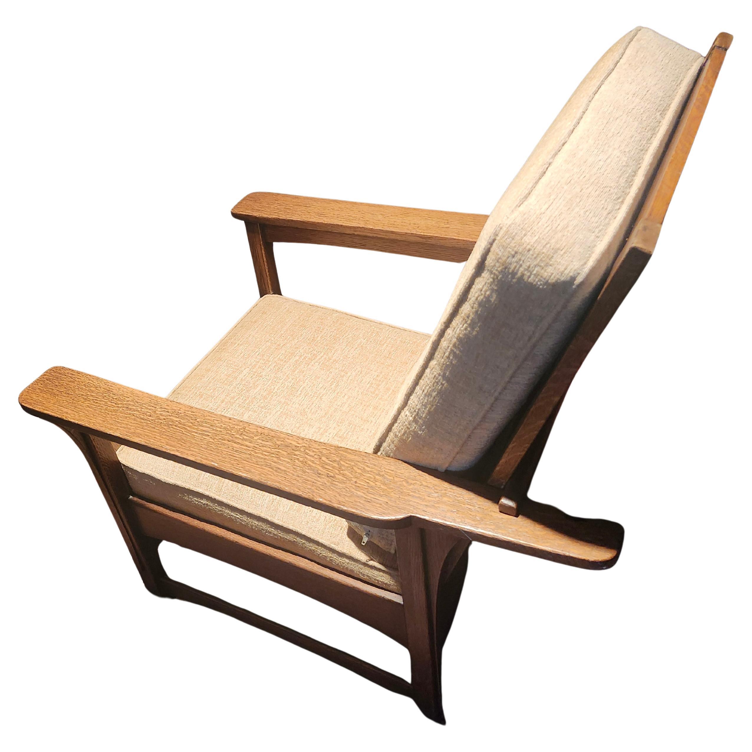Mission Arts & Crafts Stickley Brothers Morris Chair C1910 in vendita 1