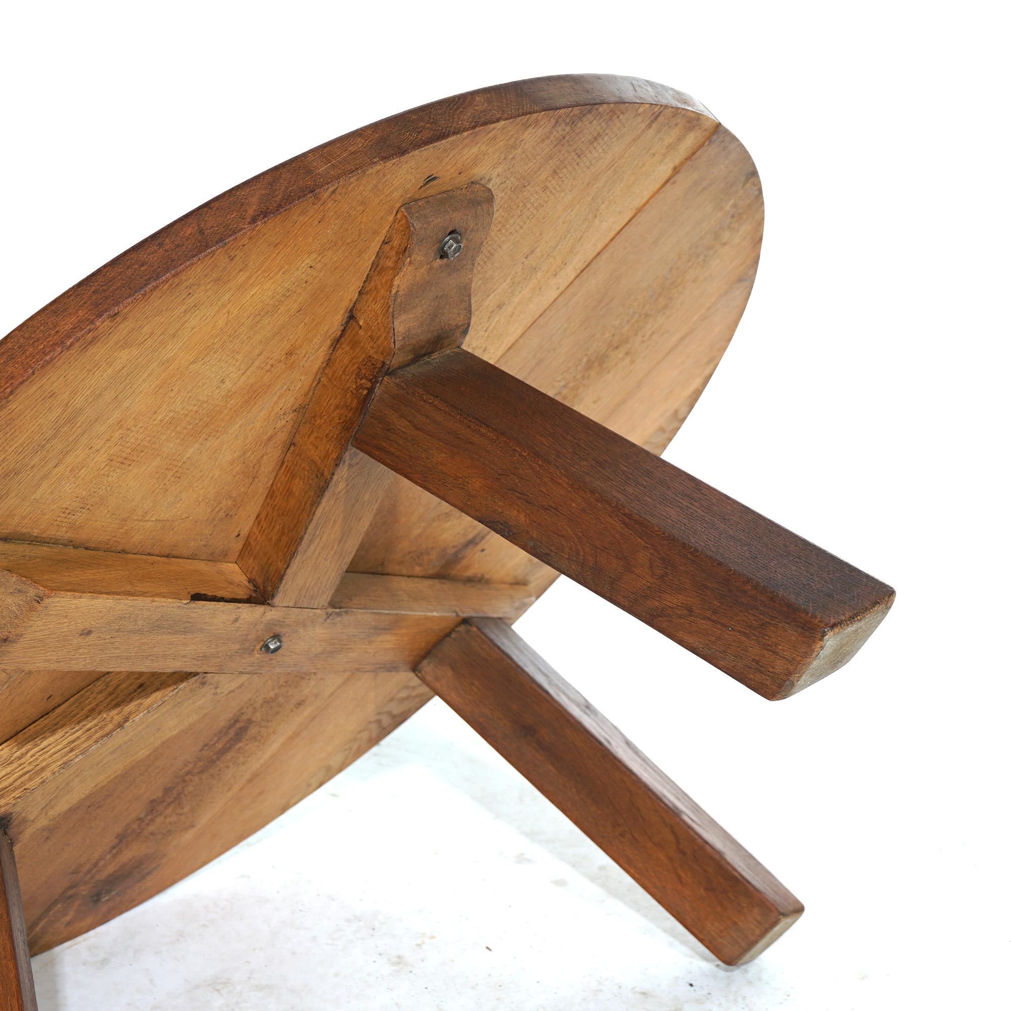 Arts & Crafts Mission Style Oak Low Table 20thC 2