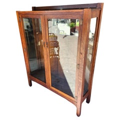 Arts & Crafts Mission Two Door China Display Cabinet Bookcase Stickley Bros 1910