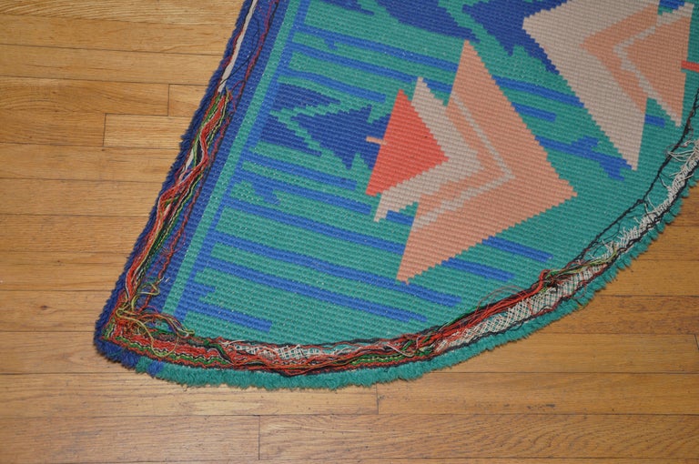 Arts and Crafts Modernism Art Deco Geometric European Green Rug Carpet