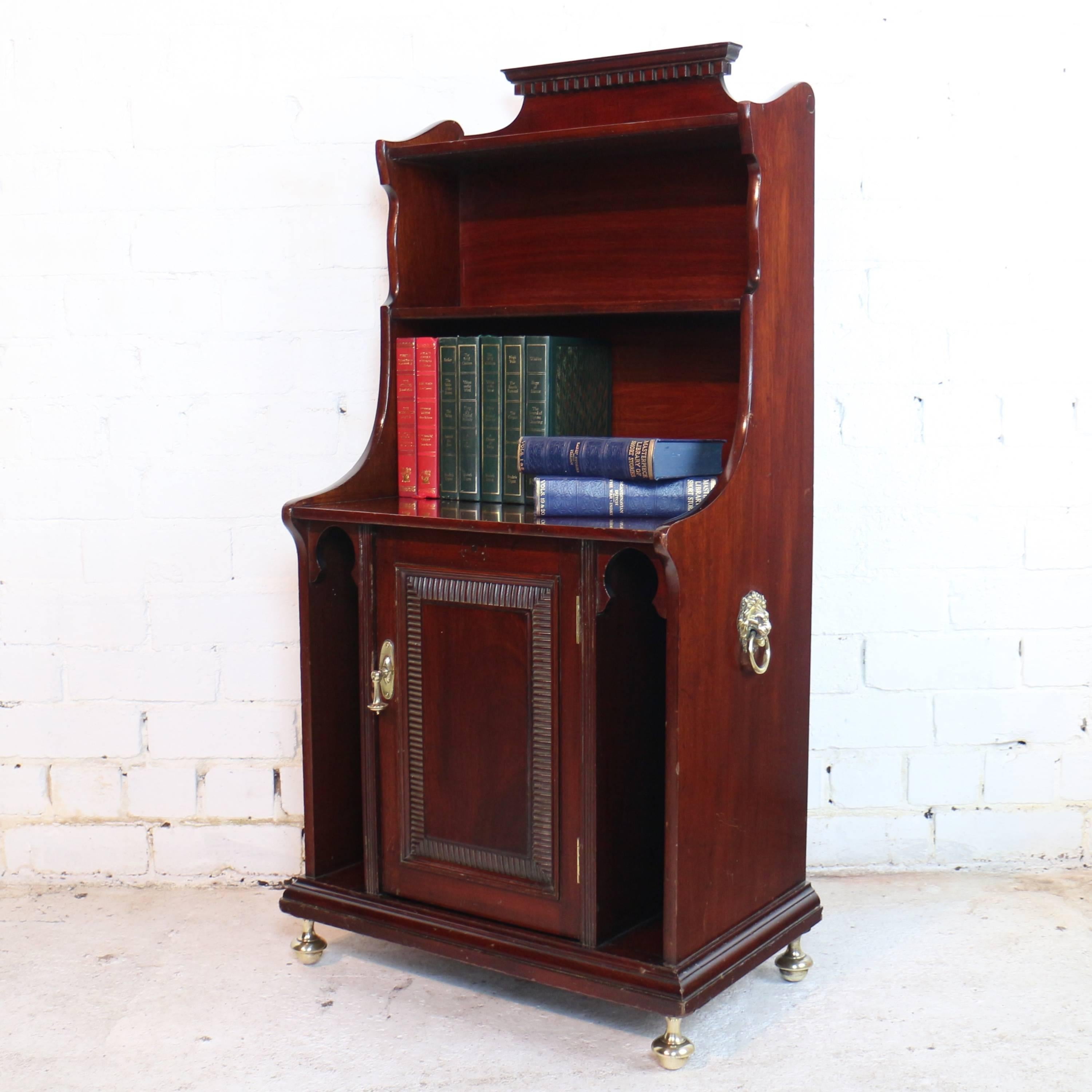 Arts & Crafts Moorish Waterfall Bookcase Cabinet by Shapland & Petter For Sale 8