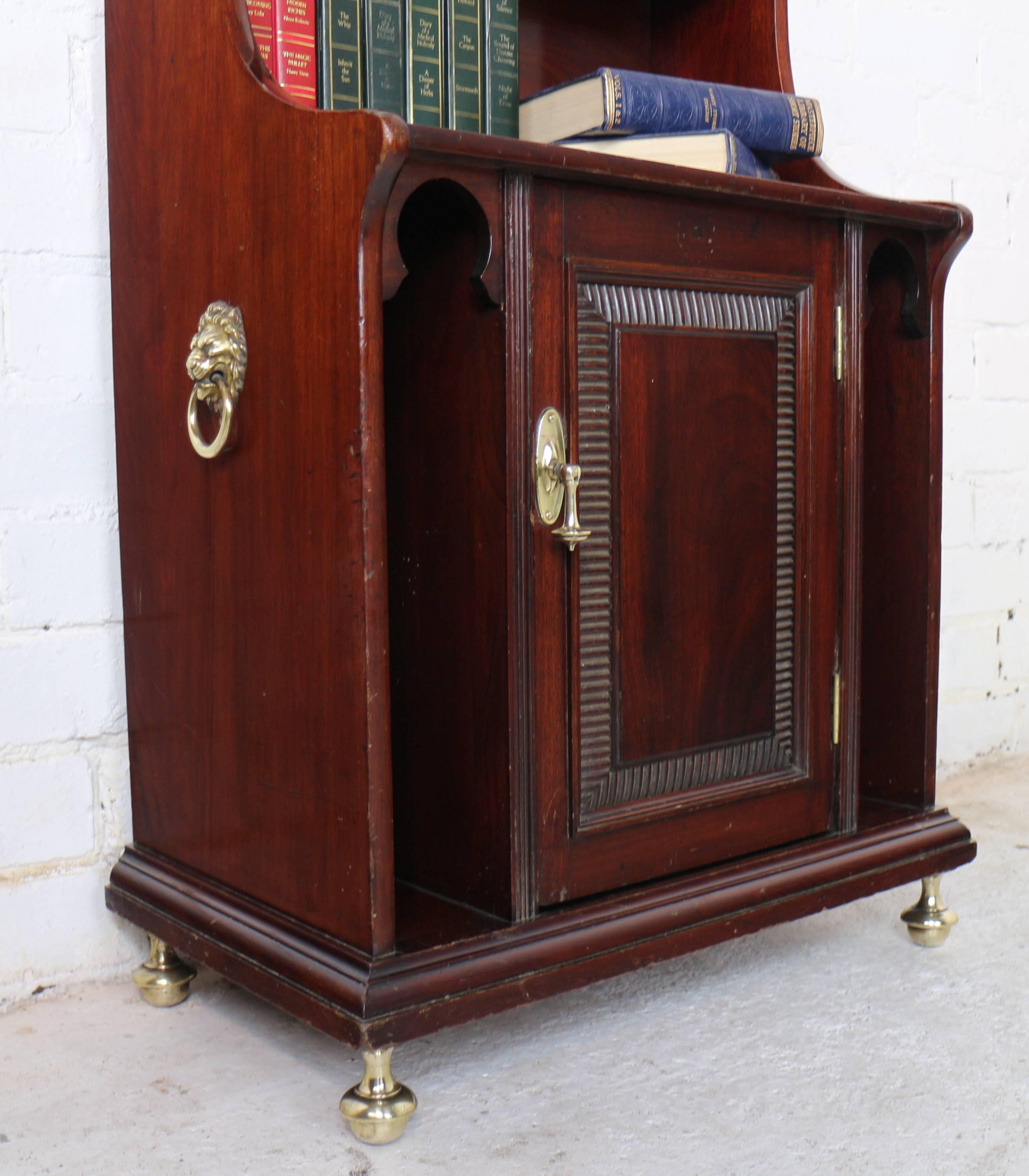 19th Century Arts & Crafts Moorish Waterfall Bookcase Cabinet by Shapland & Petter For Sale