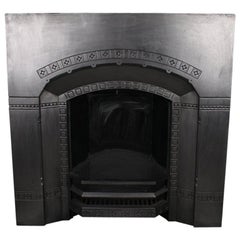 Antique Arts 
Crafts Movement Cast Iron Fireplace Insert, English, Late 19th Century