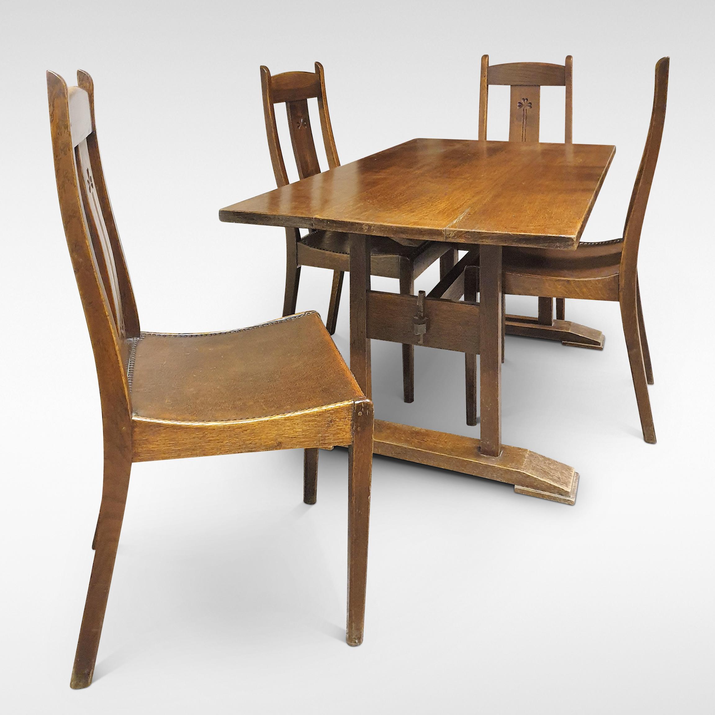 oak dining table set