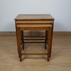 Arts & Crafts Nest of Three Tables Circa 1920