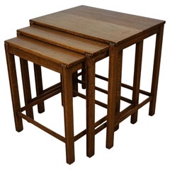 Arts & Crafts Nest of Three Tables Circa 1920