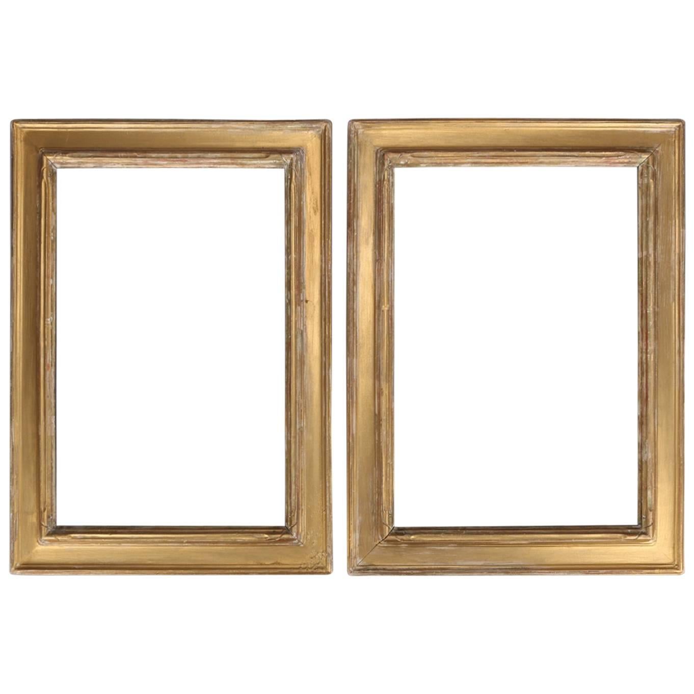 Arts & Crafts Newcomb-Macklin Matching Set Giltwood Art Frames Orig Labels