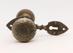 Arts & Crafts Nickel Plated Bronze Door Knob Set