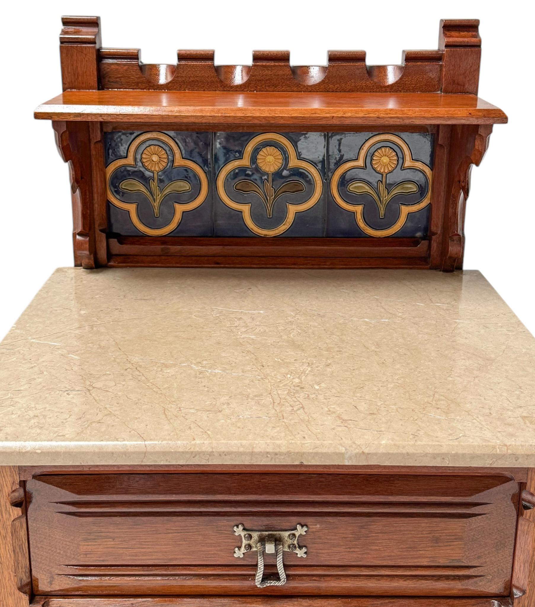 Mesillas de noche Arts & Crafts de Gustave Serrurier-Bovy, 1900 en venta 3