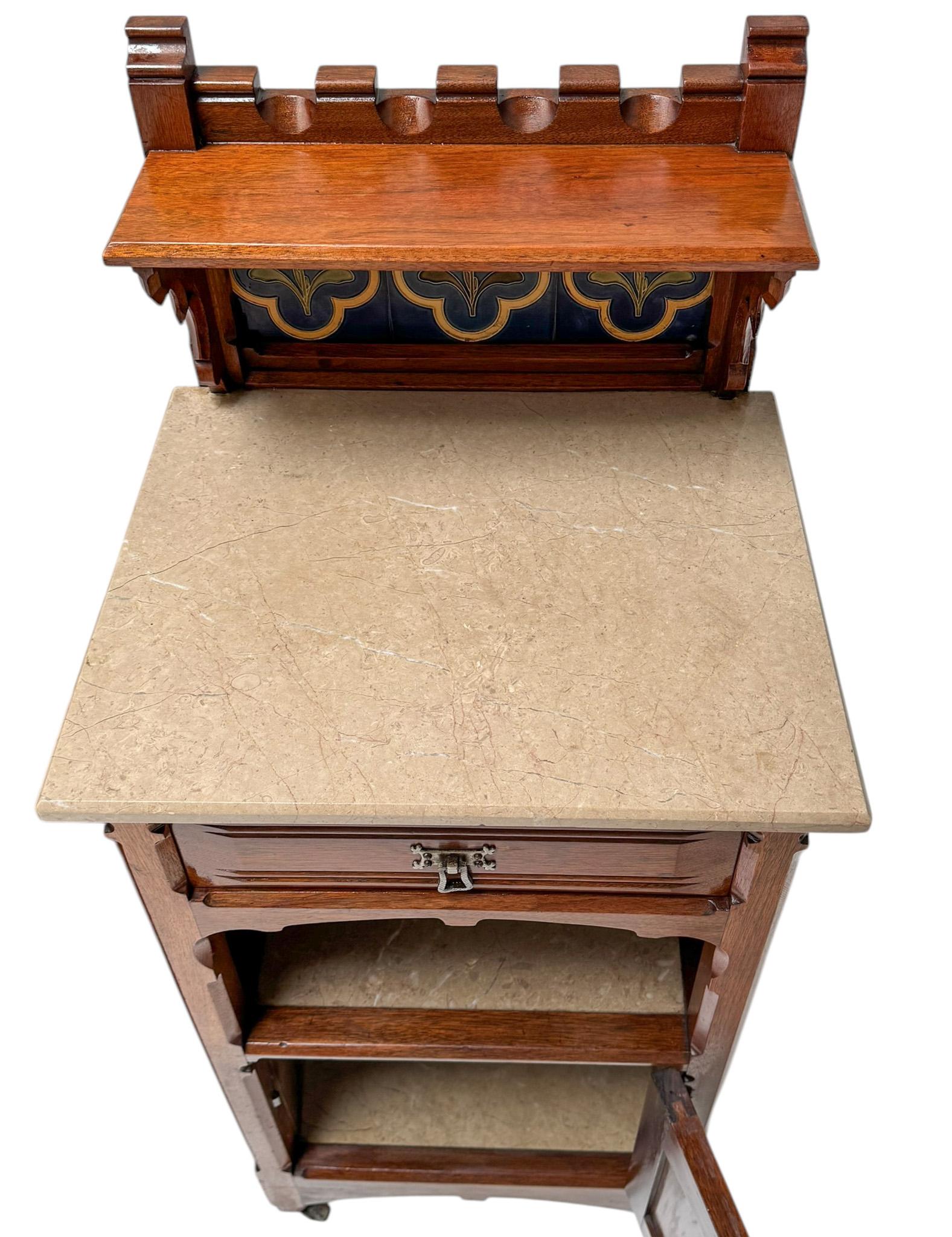 Mesillas de noche Arts & Crafts de Gustave Serrurier-Bovy, 1900 en venta 5