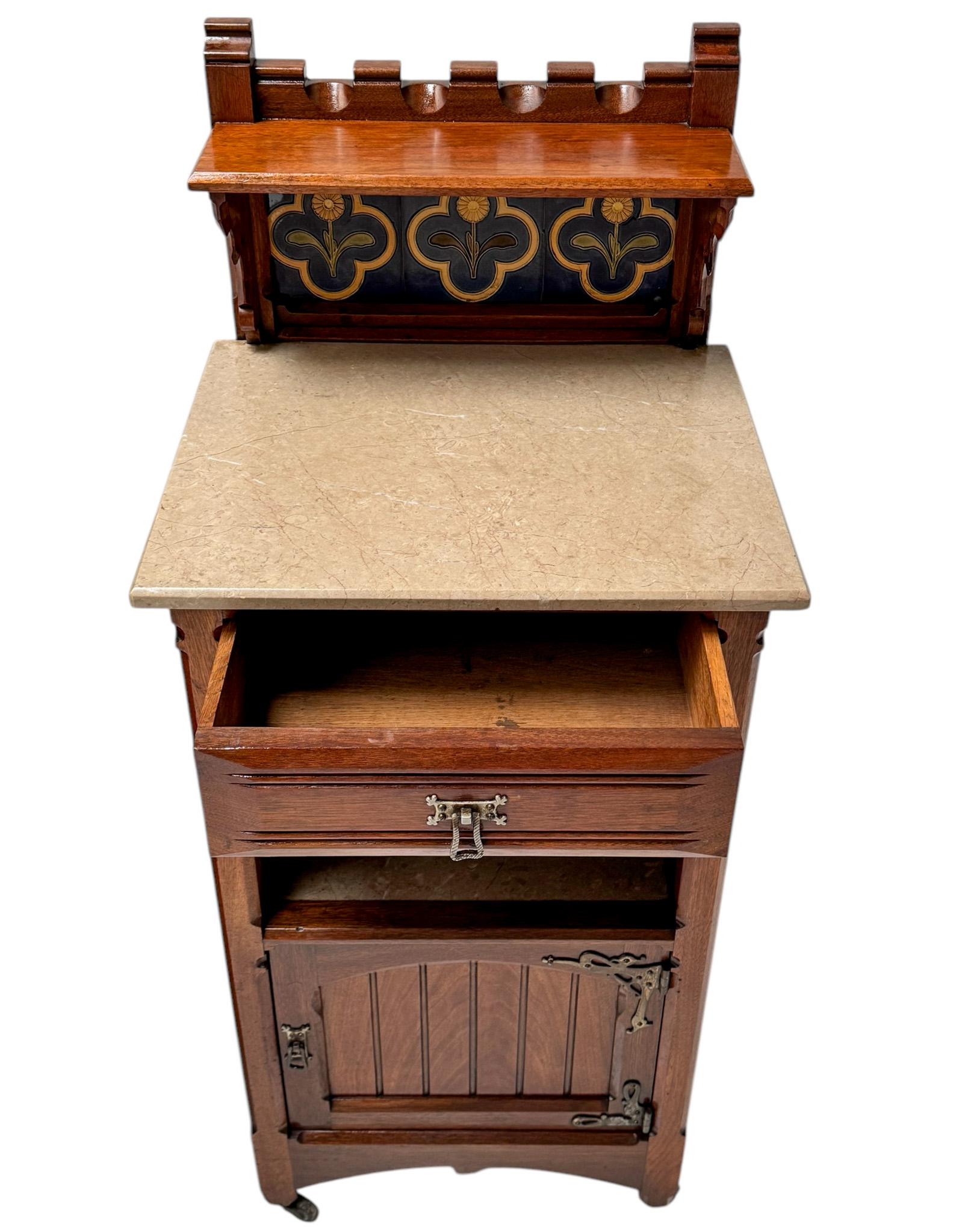 Mesillas de noche Arts & Crafts de Gustave Serrurier-Bovy, 1900 en venta 6