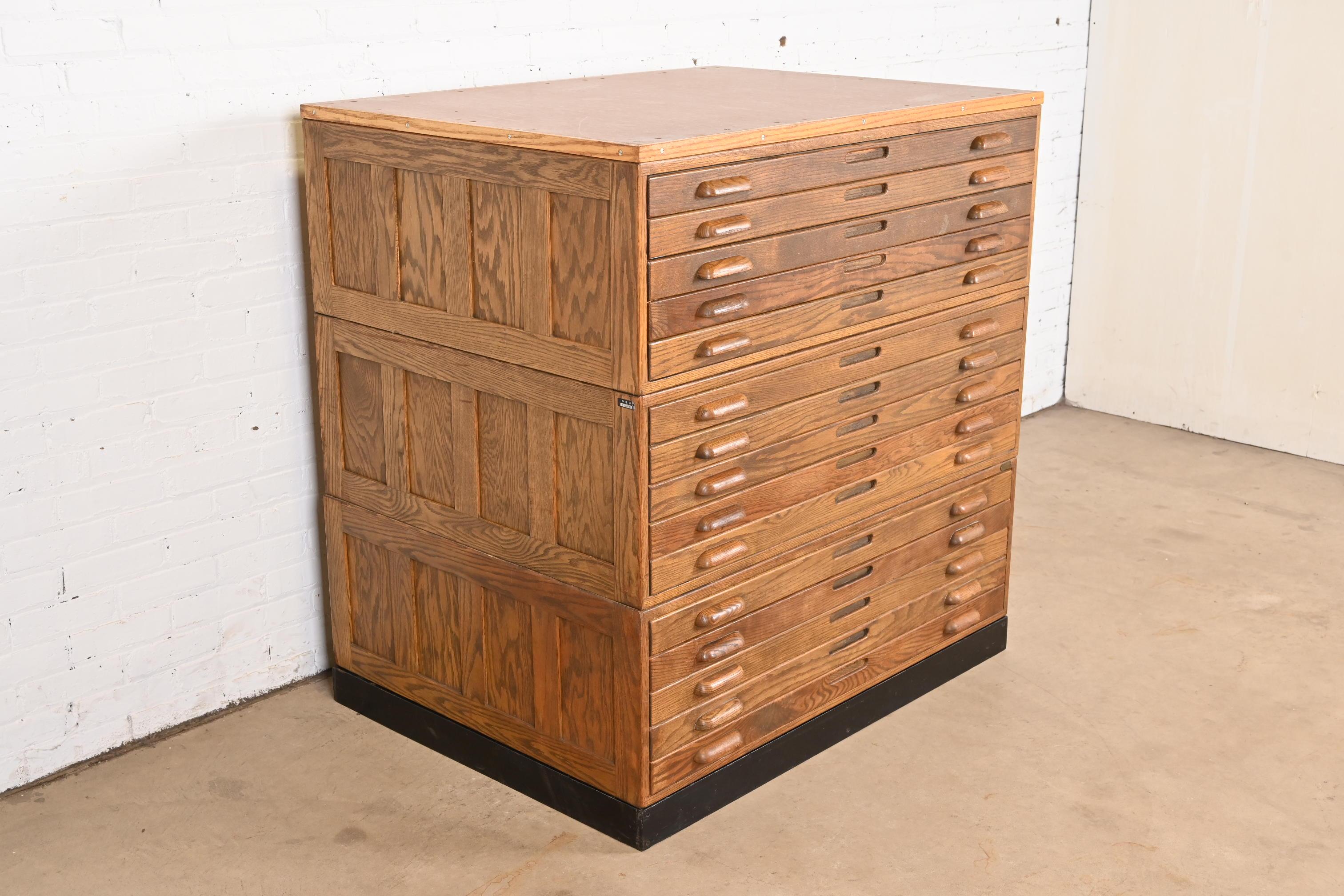 wood blueprint cabinet