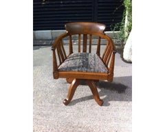 Sedia da ufficio girevole ad altezza regolabile Arts & Crafts Oak, meccanismi industriali