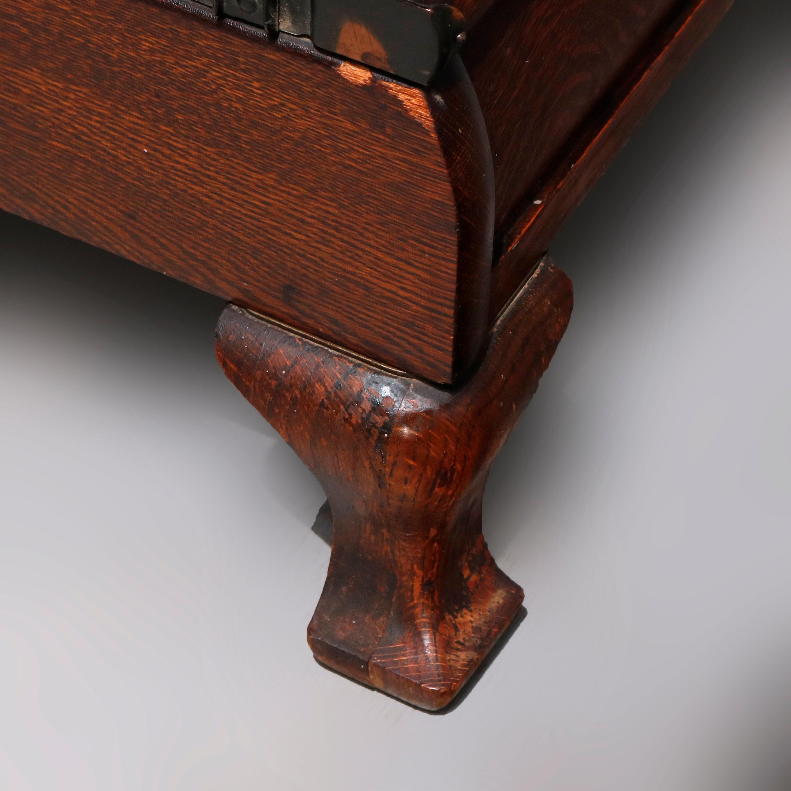 Arts & Crafts Oak Barrister 4-Stack Bookcase by Macey, circa 1910 1