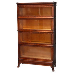 Vintage Arts & Crafts Oak Barrister 4-Stack Bookcase by Macey, circa 1910