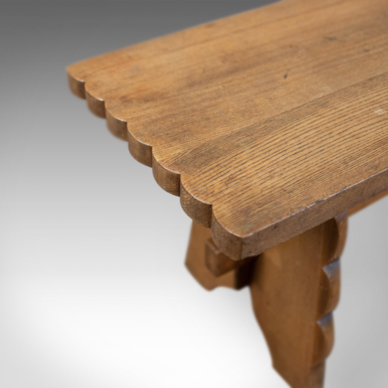 Arts and Crafts Arts & Crafts Oak Bench, English, Early 20th Century, Two-Seat Form