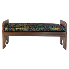 Panchina Arts & Crafts Oak con cuscino in velluto