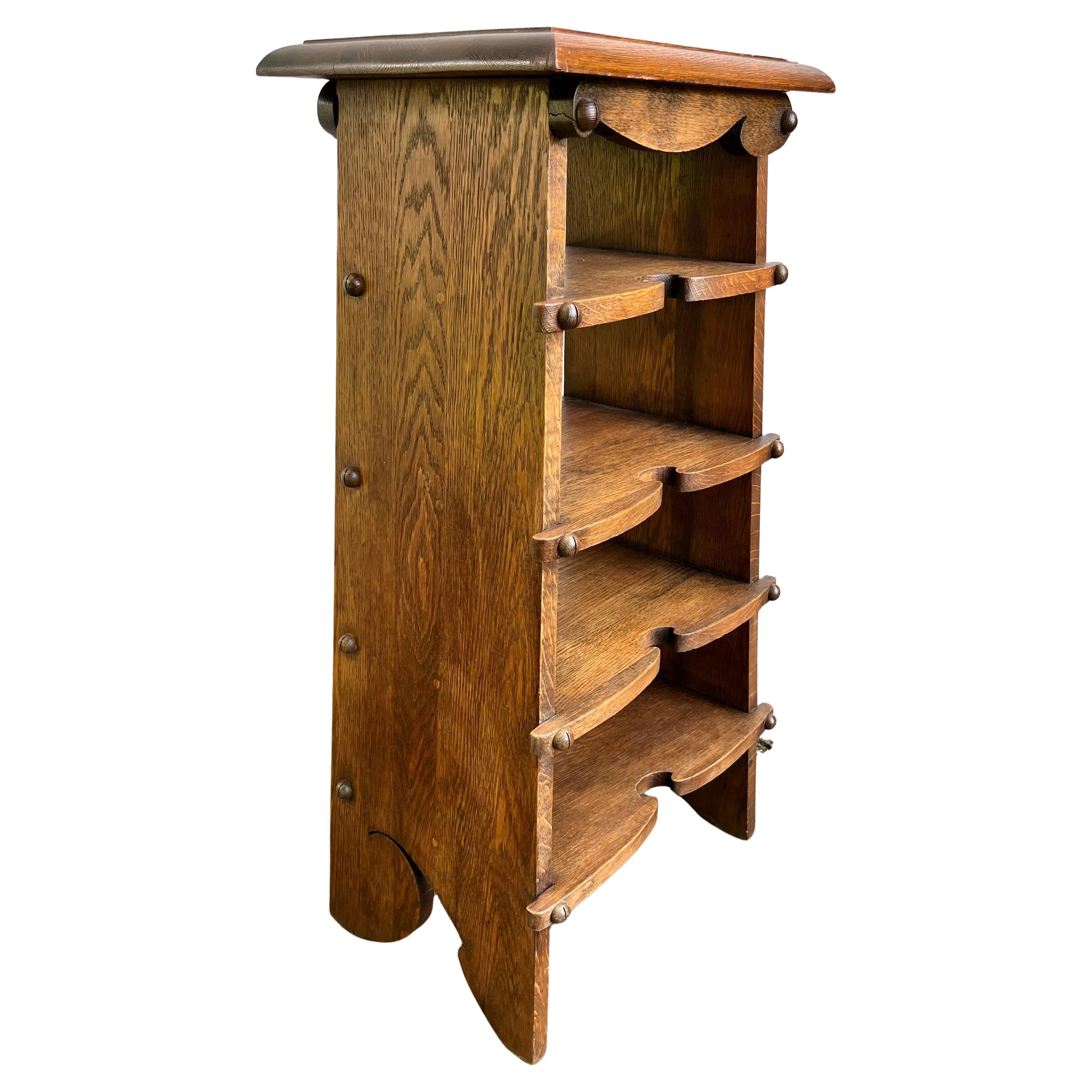 Arts & Crafts Oak Bookshelf Magazine Rack