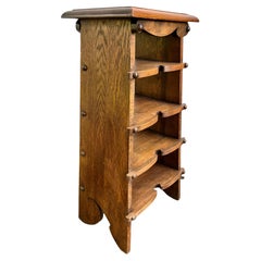 Arts & Crafts Oak Bookshelf Magazine Rack
