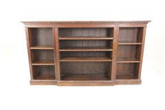 Arts + Crafts Oak Breakfast Open Bookcase Display Cabinet, Scotland 1910, H636