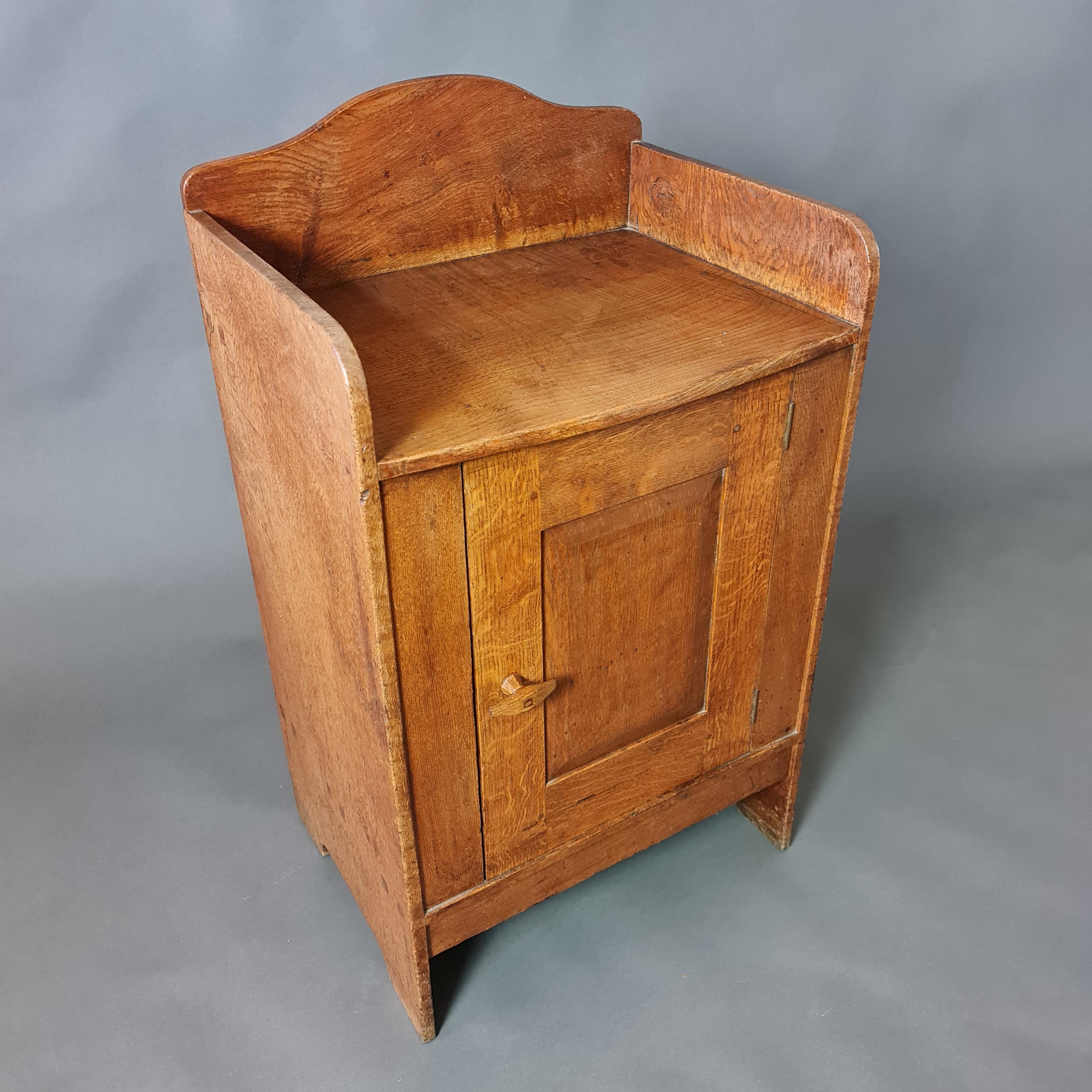 Arts and Crafts Arts & Crafts oak Cotswolds School bedside cabinet attributed to Ernest Gimson For Sale