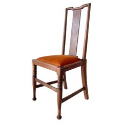Arts & Crafts Oak Dining Chairs By William Birch