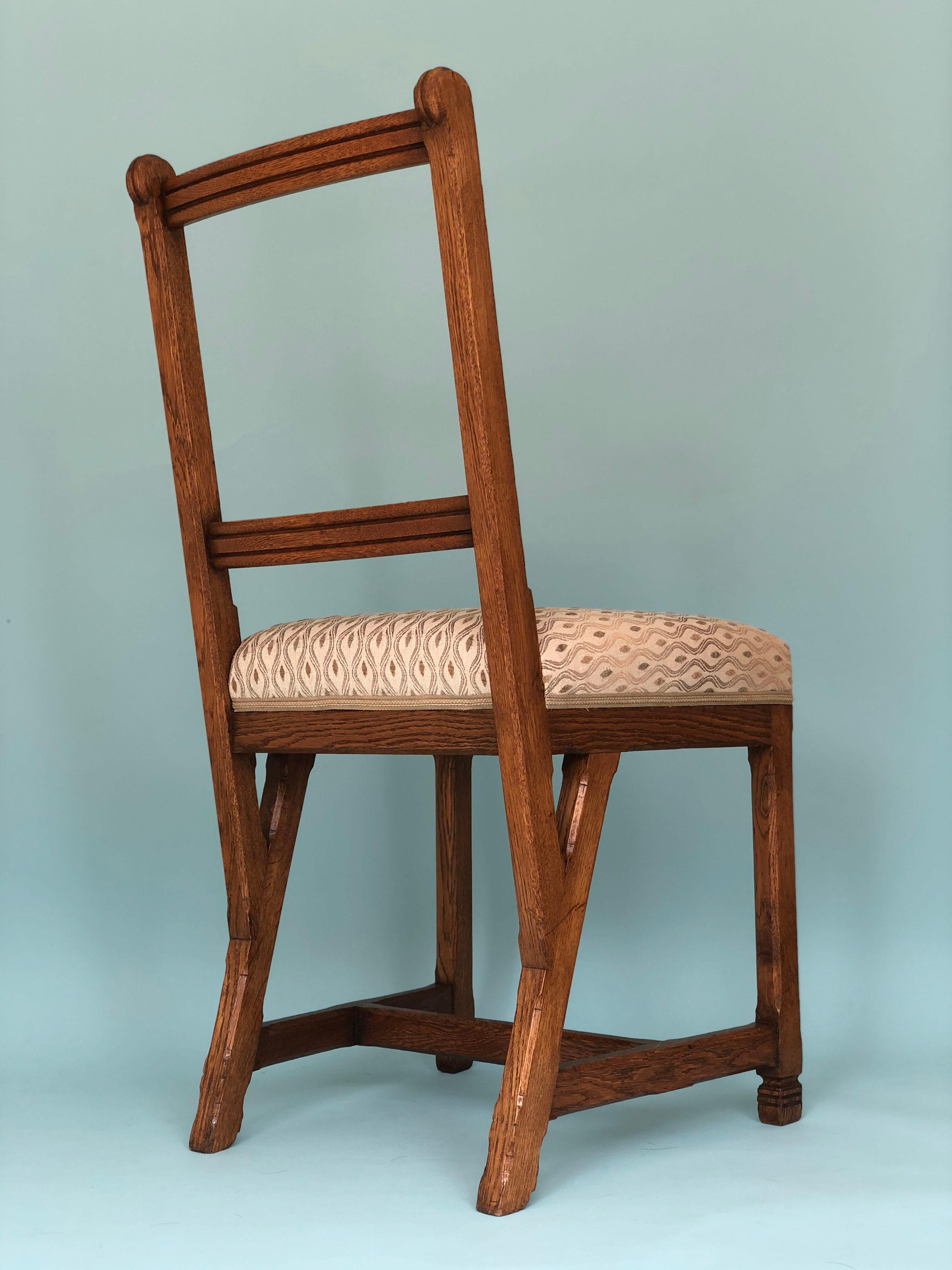 Arts and Crafts Arts & Crafts Oak Dining Chairs H.P. Berlage Holland 1910s Set of 2
