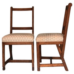 Antique Arts & Crafts Oak Dining Chairs H.P. Berlage Holland 1910s Set of 2