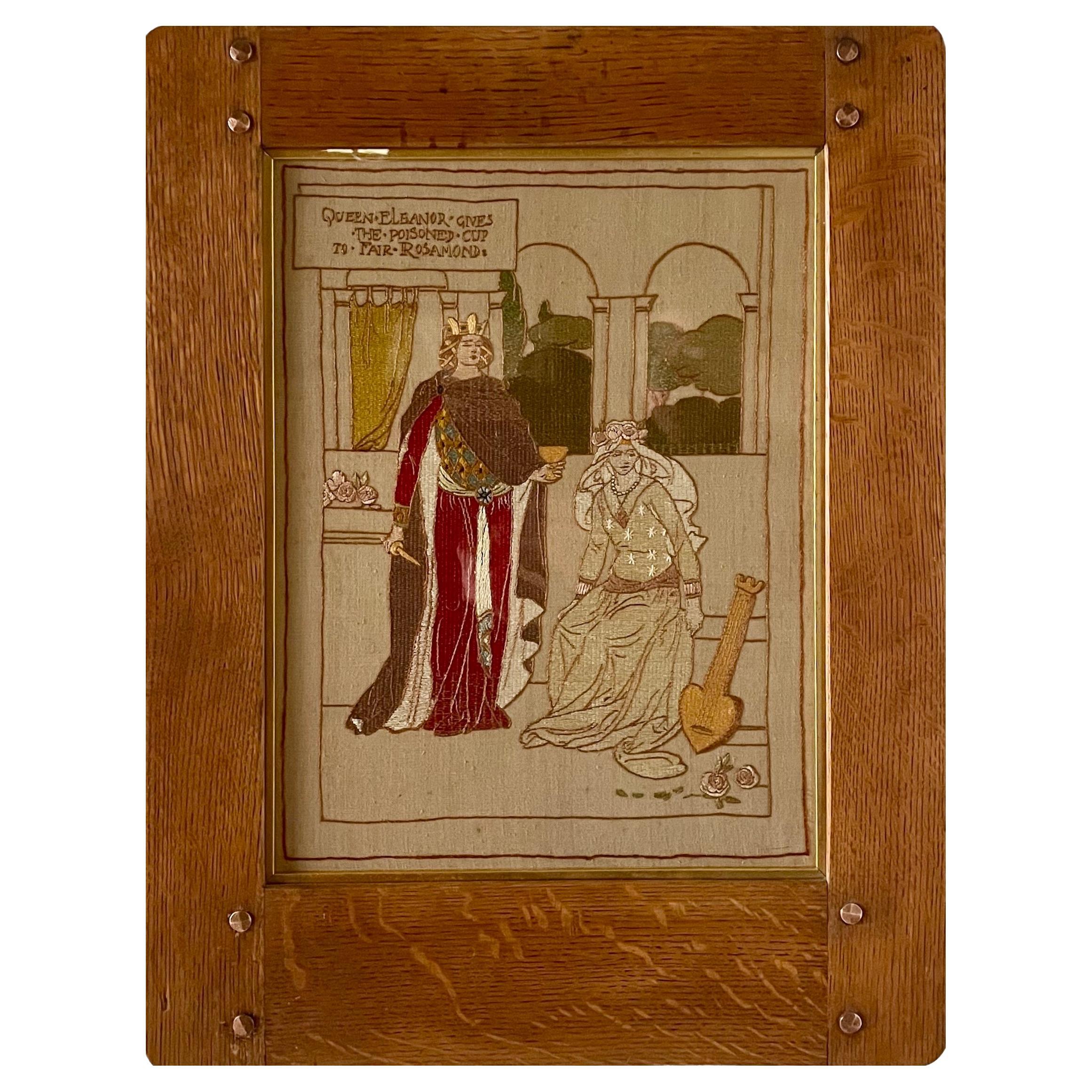 Arts 
Crafts Oak Oak Framed Embroidery (broderie encadrée)