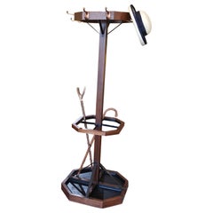Antique Arts & Crafts Oak Hall Stand
