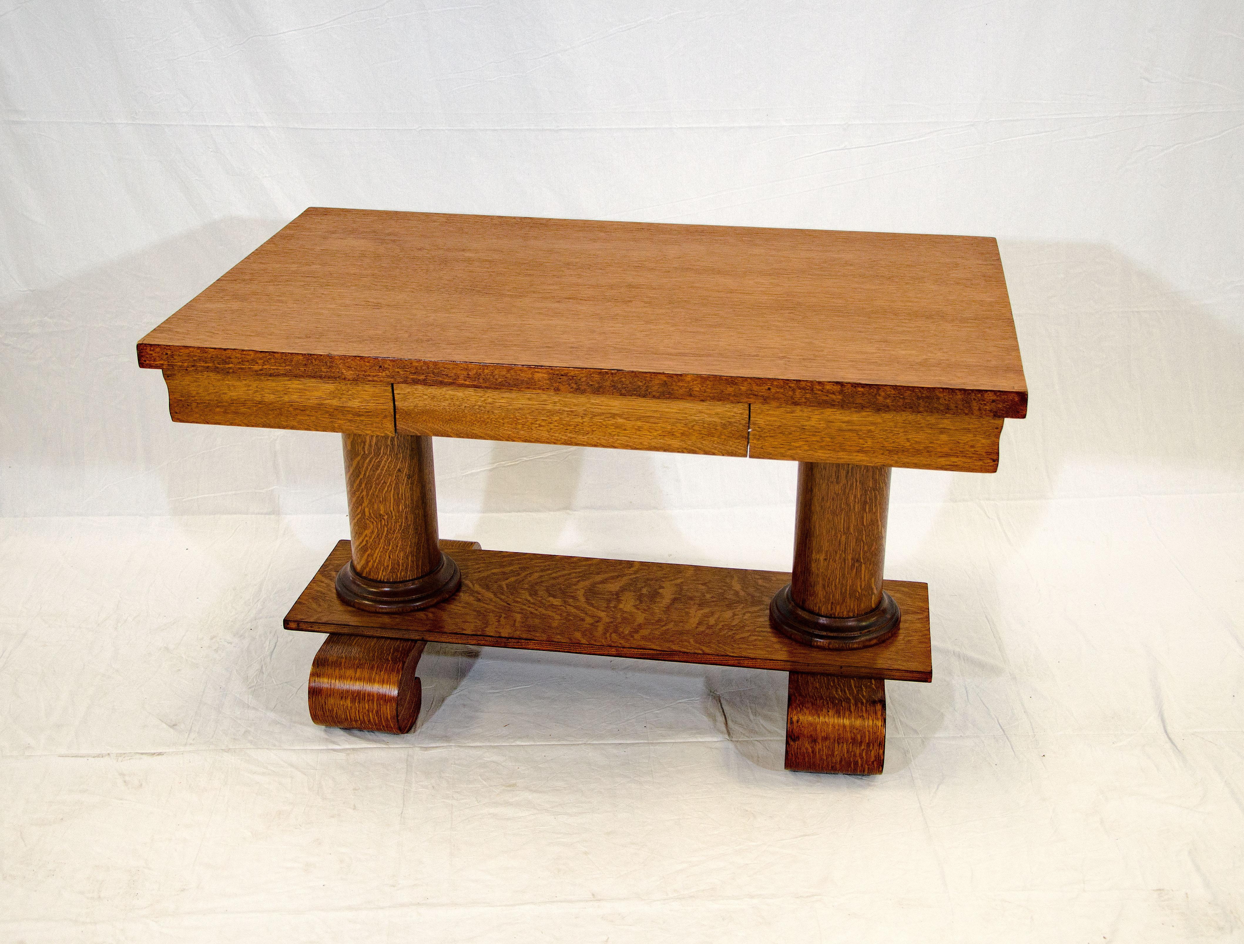 Arts and Crafts Arts & Crafts Oak Library Table