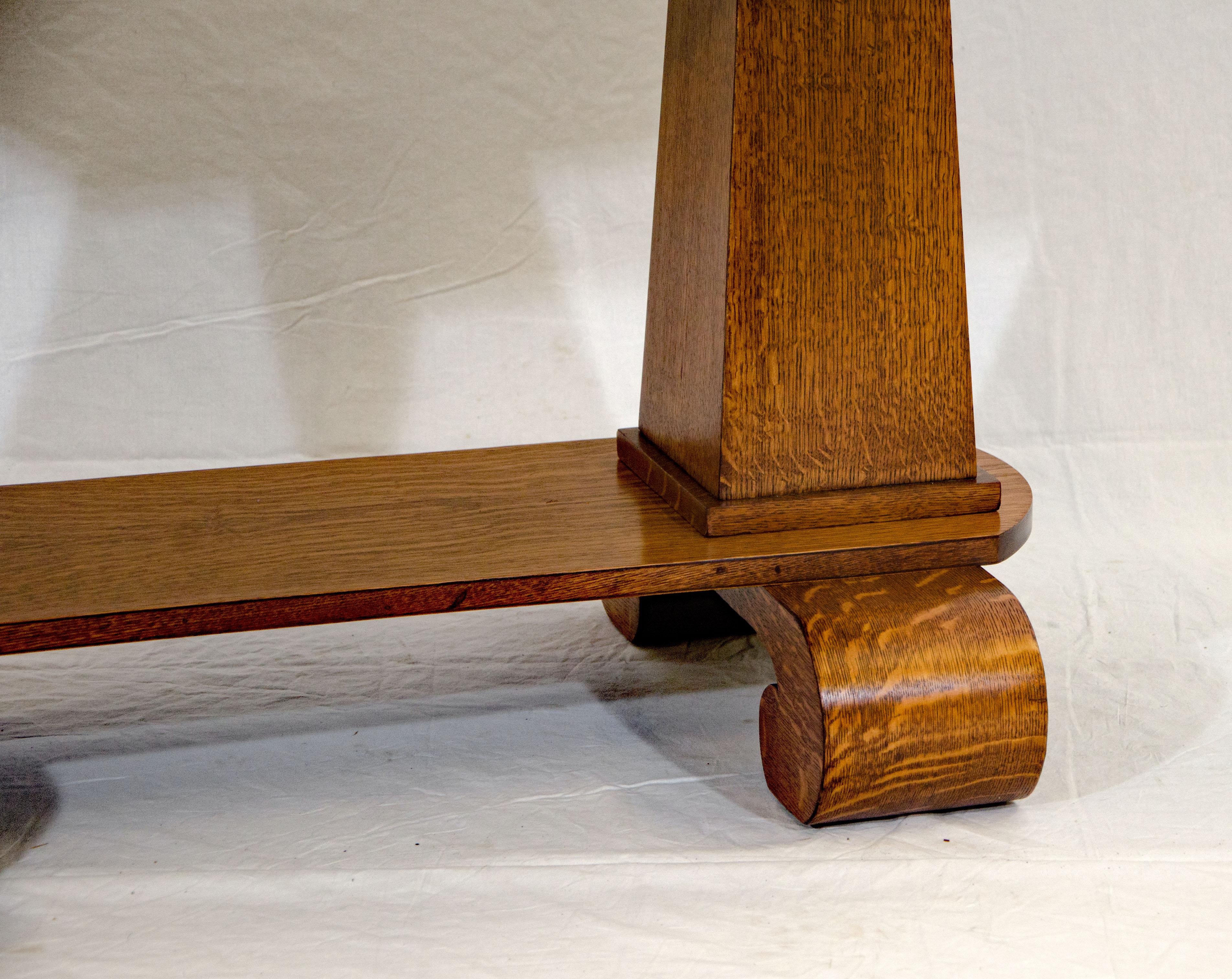 Arts and Crafts Oak Library Table at 1stDibs | vintage library tables ...