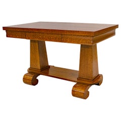 Antique Arts & Crafts Oak Library Table