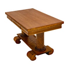 Antique Arts & Crafts Oak Library Table
