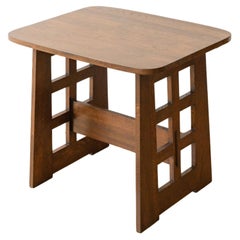 Vintage Arts & Crafts Oak Library Table